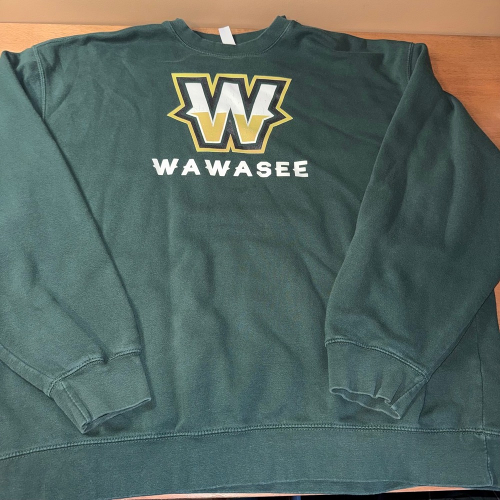 Lane Seven Wawasee Schools Crewneck Sweatshirt Green 3XL LS14004 Pullover